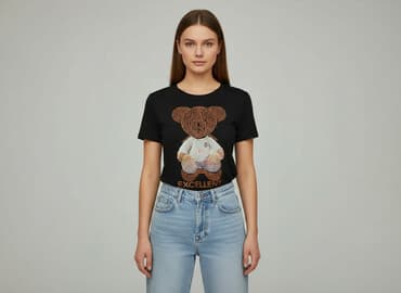 bluzka z misiem damska: Excellent, T-shirt damski, rozmiar S — 1