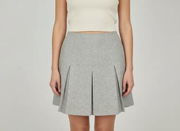 plisowane spódnice szara: Spódnica damska, rozmiar S — 1