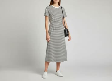 sukienka w czarno białe paski h m: H&M, Sukienka damska, rozmiar M — 1