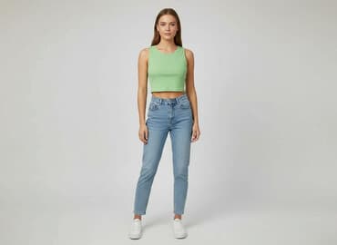 sinsay bluzki z krótkim rękawem: Sinsay, Top damski, rozmiar S — 6