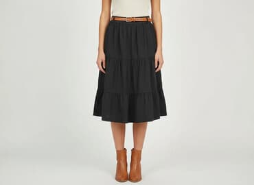 spódnice midi plisowane czarne: Top Secret, Spódnica damska, rozmiar S — 6
