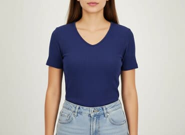 bluzki prążkowane krótki rękaw: HDM, Bluzka damska, rozmiar S — 1