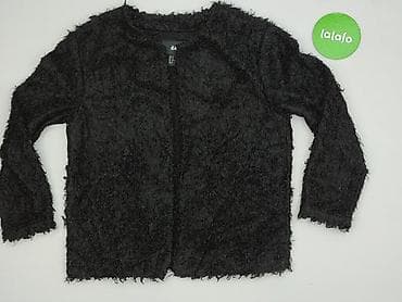 marka h: H&M – damski żakiet/kurtka bez zapięcia, czarny, z efektowną — 3
