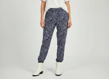 legginsy damskie kwiaty: Spodnie materiałowe damskie, rozmiar M — 5