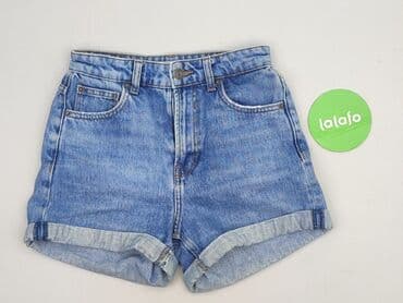 spodenki jeansowe z wysokim stanem pull and bear: Bershka, Szorty damskie, rozmiar 2XS — 2