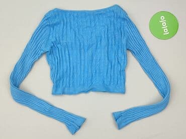 sweter w paski z serduszkiem: Kardigan damski, S — 3