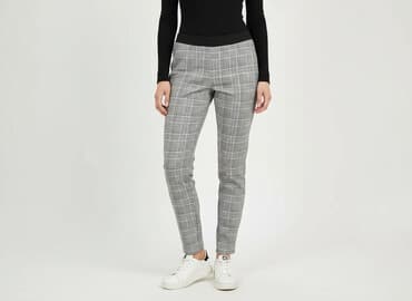 spodnie piżamowe w kratę damskie: Bershka, Spodnie materiałowe damskie, rozmiar L — 6