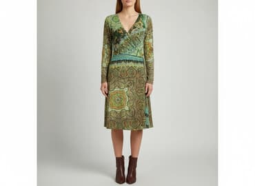 sukienki butelkowa zieleń midi: Sukienka damska, rozmiar S — 6