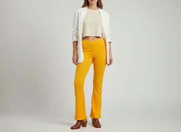 woskowane spodnie z wysokim stanem h m: H&M, Брюки жіночі, розмір M — 1