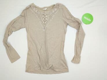 beżowa bluzka z dekoltem w serek: Women's blouse, size S — 4