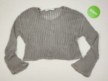 sweter z transparentnymi rękawami: FB Sister, Sweter damski, S — 2