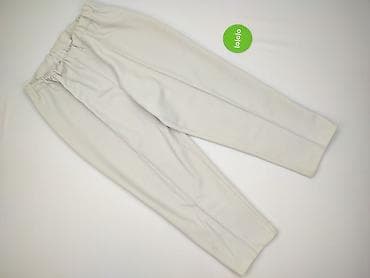 joggery basic damskie: Damskie spodnie prążkowane – kremowe/śmietankowe - Krój: proste — 2