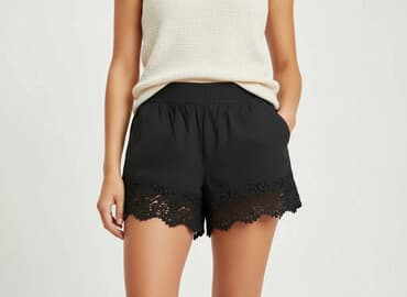 czarne szorty damskie azurowe: H&M, Szorty damskie, rozmiar S — 9