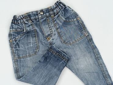 sukienka o kroju marynarki h: Denim pants, 9-12 months, condition - Very good — 1