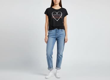 białe t shirty calvin klein: Calvin Klein, T-shirt damski, rozmiar L — 1