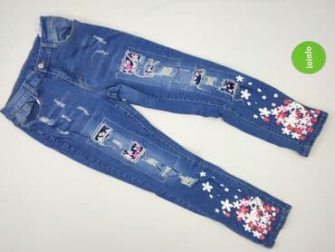 jeansy w stokrotki: Jeansy damskie, rozmiar L — 2