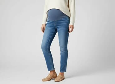 dżinsy ciążowe z dziurami: H&M Mama, Jeansy damskie, rozmiar M — 6