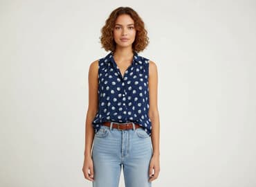 granatowe bluzki: Bluzka damska, rozmiar S — 6