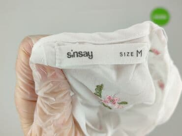 czerwona bluzki z bufkami: Sinsay, Bluzka damska, M — 4