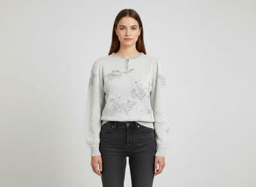 skarpeta świąteczna szara: Sweter damski, rozmiar M — 6