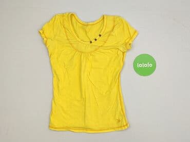 bluzki z marszczeniem po bokach: T-shirt damski, rozmiar M — 2