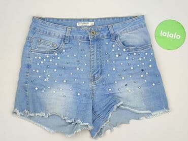 szerokie krótkie spodenki jeansowe: Shorts for women, size L — 3