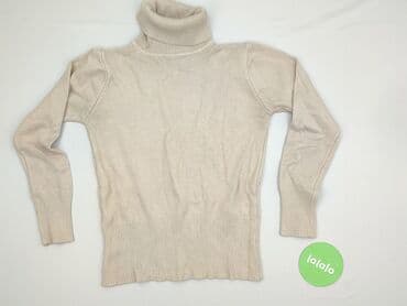 sweter piórkowy na drutach: Golf damski, rozmiar S — 2