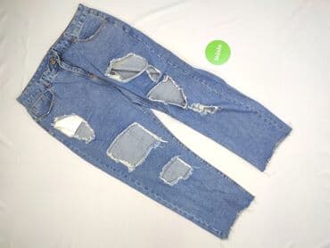 dżinsy z dziurami z wysokim stanem: Jeansy damskie, rozmiar XL — 3