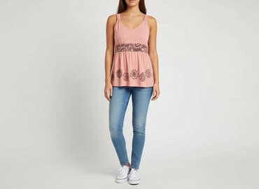 koszulka na ramiączkach jedwabna: T-shirt damski, rozmiar S — 5