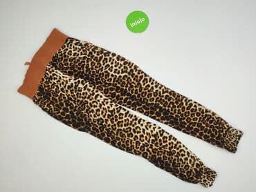 spodnie w krowie łaty: Leopard, Material trousers for women, size S — 3