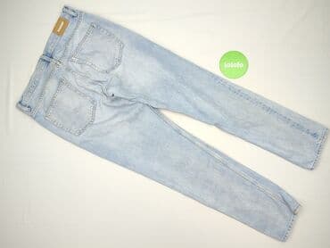 biale szerokie jeansy: Jeansy damskie, rozmiar M — 4