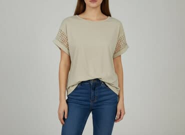 bluza z koszulową wstawką: Bluzka damska, rozmiar L — 5