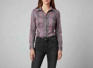 koszula w kratę damska czerwona: Gina Tricot, Koszula damska, rozmiar S — 1