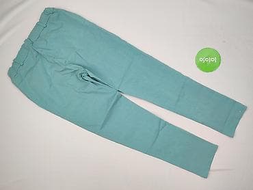 jeansy z elastanem: Damskie spodnie materiałowe, kolor miętowy/turkusowy. - Fason — 3