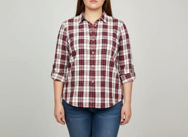 koszula w czerwoną kratę damska: Koszula damska, rozmiar 2XL — 1