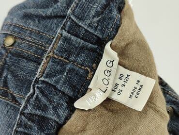 spodnie z lampasami h m: Denim pants, H&M, 9-12 months, condition - Very good — 4
