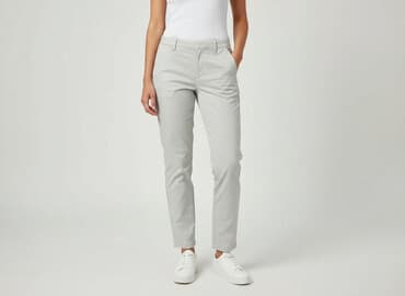 granatowe chinosy damskie: Spodnie materiałowe damskie, rozmiar XS — 6