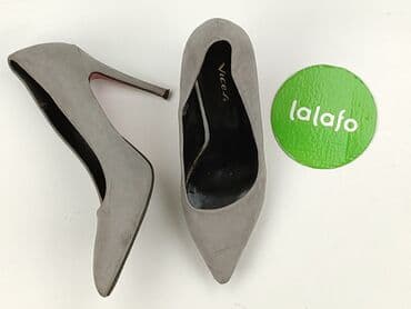 srebrne buty na obcasie ccc: Vices, Półbuty damskie, rozmiar 38 — 3