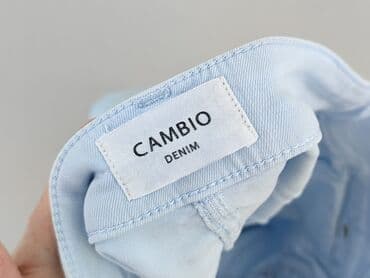 biale szerokie jeansy: Denim, Jeansy damskie, rozmiar S — 4