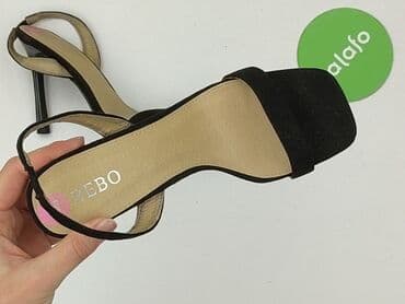 srebrne buty na słupku ccc: Sandals for women, size 39 — 5