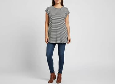 bluzki z siateczka czarne: F&F, T-shirt damski, rozmiar 2XL — 1