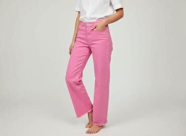 dżinsy w róże: Jeansy damskie, rozmiar 2XS — 1