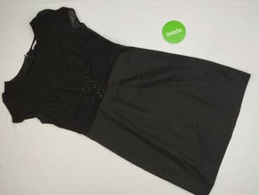 czarna sukienka z przezroczystymi rękawami: QUIOSQUE, Women`s dress, size M — 3