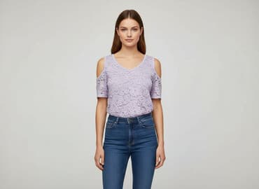 fioletowa marynarka h m: Bluzka damska, S — 6