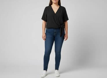 satynowy top pod marynarkę: Bluzka damska, rozmiar XL — 6