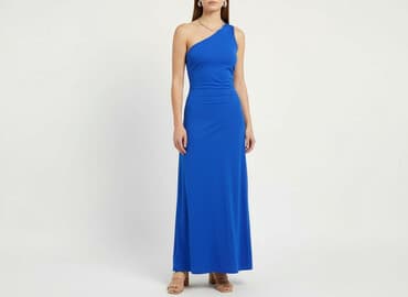 sukienki maxi na wesele niebieska: Sukienka damska, rozmiar S — 6