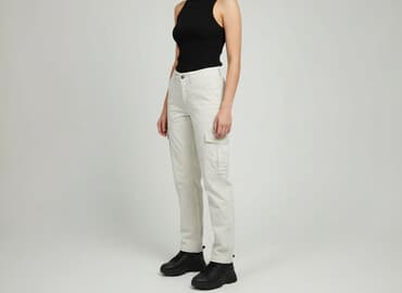 spodnie moro cargo bershka: Bershka, Spodnie cargo damskie, rozmiar M — 6