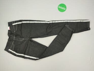 rajstopy w czerwono czarne paski: Leggings for kids, 14 years, 158/164, condition - Very good — 2