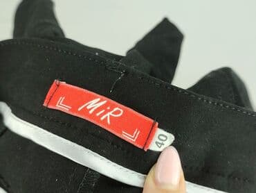Women: Black, Material trousers for women, size L (EU 40) — 4