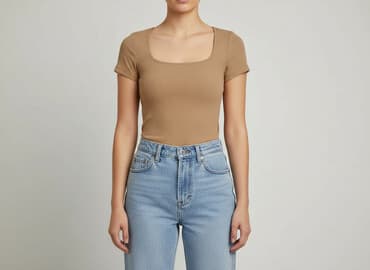 bluzki prazkowane: T-shirt damski, rozmiar M — 7